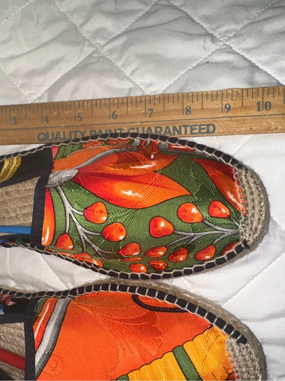 Respoke / Handmade Veronica Espadrilles / Luxury Hermes Scarf  sz 9 EU 40 great